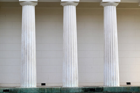 Temple of Theseus wall detail, Volksgarten park, Vienna, Austria