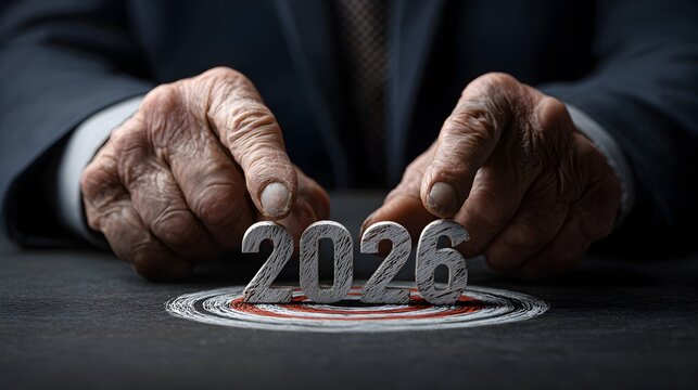 Elderly Hands Arranging Wooden Numbers 2026