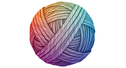 Abstract Colorful Ball of Yarn with Rainbow Hues.