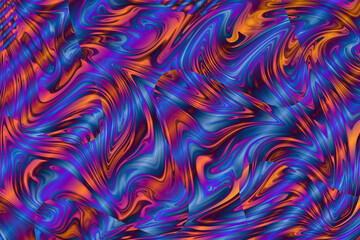 textured vibrant abstract background with liquid swirl grain. a mesmerizing mix of purple, blue, and orange fluid marbling art noise.
