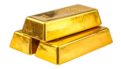 Shiny, rectangular bars of precious metal stacked against a solid black background