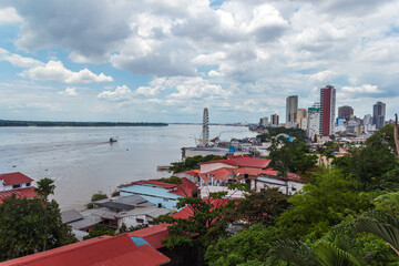 View of Guayaquil from Santa Ana Hill, Guayas - Ecuador