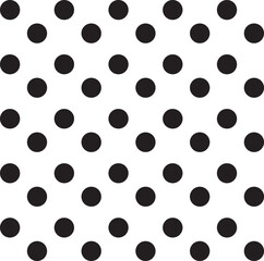 Polka Dot Pattern Classic Black Dots on White Background for Versatile Designs & Retro Style, Enhancing Visual Appeal