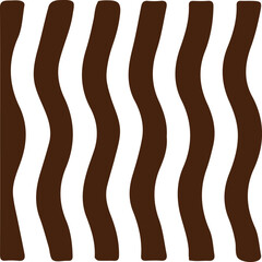 Abstract Wavy Stripes Pattern Modern Graphic Design with Flowing Brown and White Lines for Creative Backgrounds and Wallpapers
