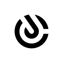 Letter CJ or JC creative monogram logo