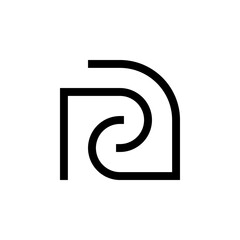 Letter PA creative minimalist monogram logo