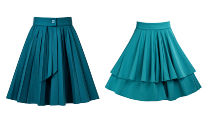 Elegant Teal Midi Skirt with Flowing Asymmetric Layers and Soft Fabric Texture
