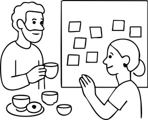 A positive vibes board filled with handwritten notes of appreciation and gratitude from coworkers, creating a warm and encouraging atmosphere in the workplace.