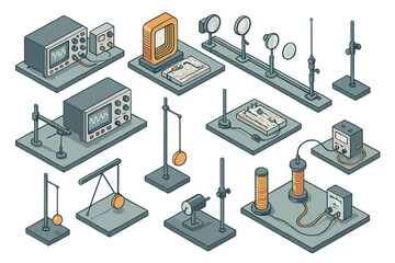 Scientific instruments and laboratory apparatus for physics experiments