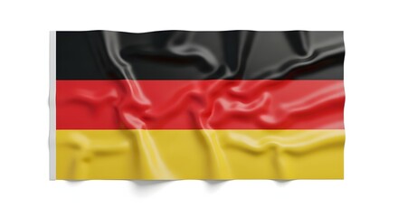 Naklejka premium german flag in the wind