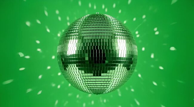 Disco ball on green screen