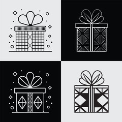 Geometric Gift Box Illustration Collection