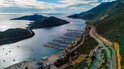 Kaş district of Antalya. Peninsula, marina.