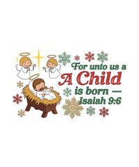 Sweet Nativity Scene T-Shirt Design