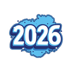 Blue 2026 new year design