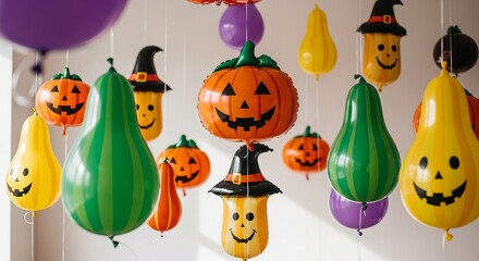 Celebrate halloween with festive balloons pumpkin witch ghost pear decorations for party supplies fun