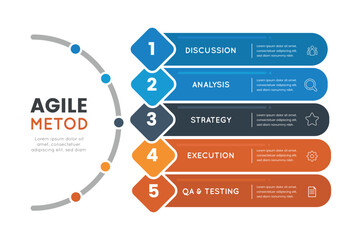 Gradient infographic template showing business growth, success metrics, and data analytics