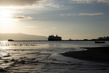 sunset on the beach