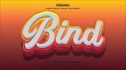 Bind text effect connect, unity, link, join and attach typography.