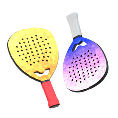 Colorful Modern Padel Rackets Equipment Sport with Unique Design Illustration