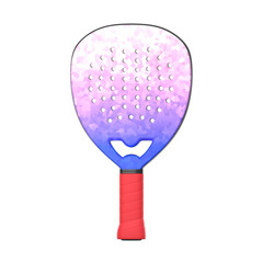 Artistic Gradient Padel Racket Sport Equipment Item Isolated on Black Background