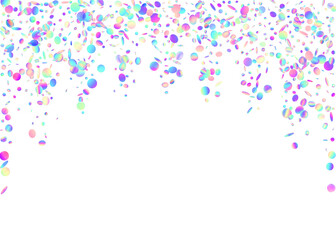 Festive Effect. Hologram Confetti. Purple Happy Glitter. Isolated Dust. Disco Isolated Template. Falling Design. Holographic Paper. Light Concept. Pink Festive Effect