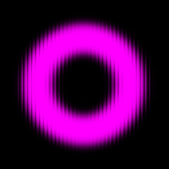 Glowing Pink Neon Circle Wave – Abstract Light Ring Design on Black Background