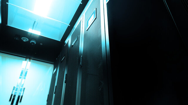 Modern Data Center with Server Racks