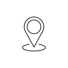GPS marker: A clean line icon of a GPS marker, symbolizing precise location, navigation, maps, and travel destinations ideal for transport and journey-related designs. Vector icon EPS 10