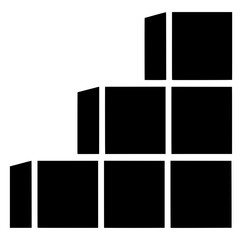 Minimalist Building Blocks Icon for Foundation and Growth
