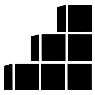 Minimalist Building Blocks Icon for Foundation and Growth
