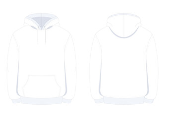 Hoodie Vector.Hand drawn hoodie for mock up for clothing brand isolate background. Hand drawn hoodie outline vector illustration.