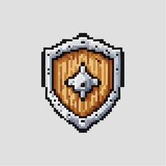 Pixel Art Shield Icon – Retro RPG Defense Equipment Sprite