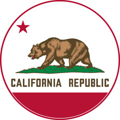 California Circle Flag, California Flag Icon