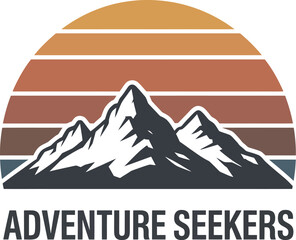 Adventure seekers enjoy the vastness of mountain ranges at sunset.