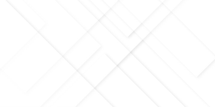 white and grey background. space design concept. white transparent material in triangle and squares shapes. white background with lines, abstract tech banner design,