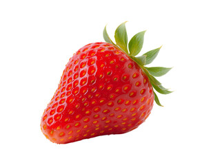 Strawberry Isolated on White Background with Clipping Path and Full Depth of Field