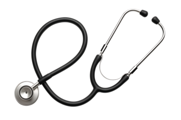 Stethoscope Isolated on White Background with Full Depth of Field