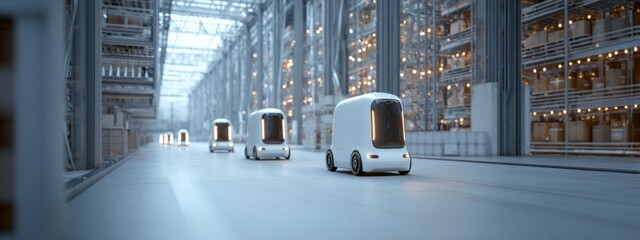 Autonomous Cargo Robots Moving Goods Through a Clean and Eco-Friendly Warehouse Environment
