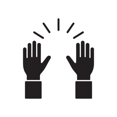 Fototapeta premium hail hands up sign