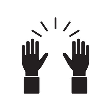 hail hands up sign