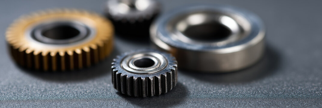 This image showcases a detailed close-up of various mechanical gears, highlighting their intricate design and craftsmanship, essential for machinery and engineering applications.
