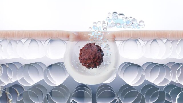 Close up Acne cleaning on face skin. blackhead removal, blackheads, pimple removal, skin care, acne treatment.