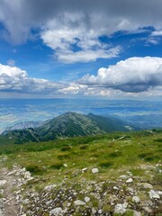 mountain landscape with blue sky