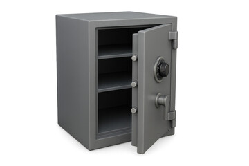 Fototapeta premium Open safe with a combination lock providing security for valuables and important documents