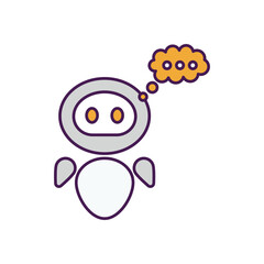 Chatbot Face vector icon
