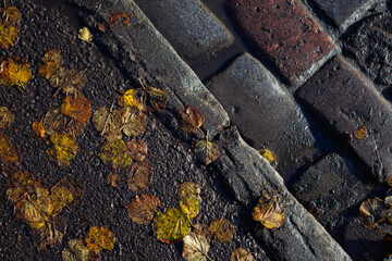 cobblestones and asphalt 
