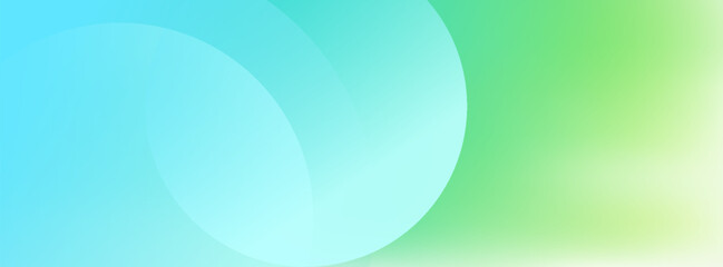 Dynamic gradient abstract background in green and blue tones with circular shapes and dotted patterns