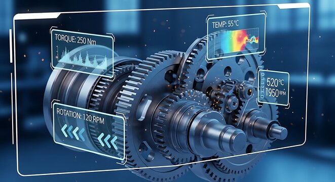 Digital Twin Visualization of Precision Gear Mechanism in Advanced Engineering Interface