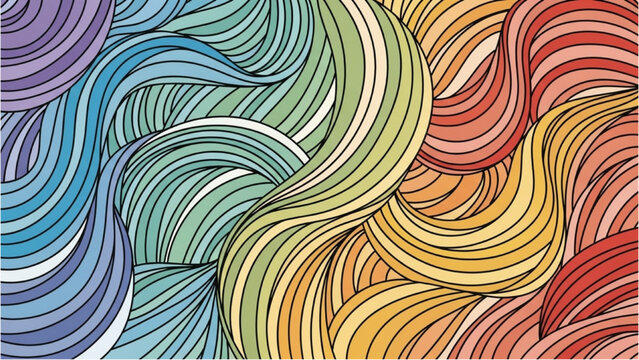 Vibrant and Colorful Abstract Flowing Waves Pattern